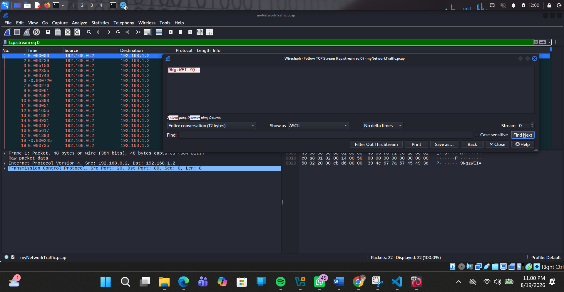 Wireshark TCP Stream Extraction